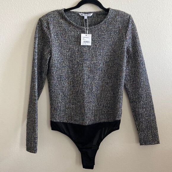 Walter Baker Bodysuit NWT Size L black and white Nordstrom - Picture 1 of 10
